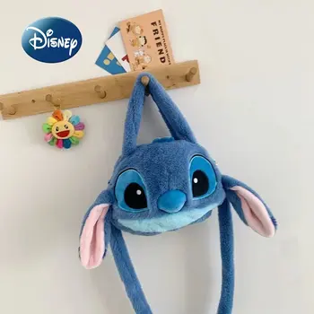 Disney Stitch 2023, Новая женская плюшевая сумка, Роскошная брендовая женская плюшевая сумка через плечо, Милая детская сумка с изображением Мишки Винни