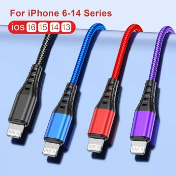 USB-Кабель Для Передачи Данных Для iPhone 11 12 13 14 Pro Max Mini 14plus XR XS Max X SE 8 7 Plus Провод Для Быстрой Зарядки iPhone Шнур Зарядного Устройства