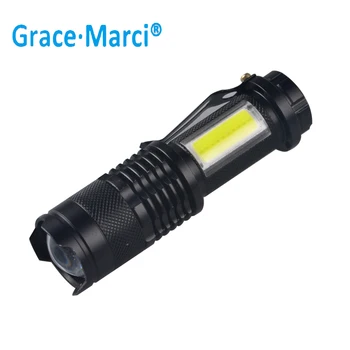 GM Power фонарик Металлический алюминиевый Zoom USB перезаряжаемый фонарик светодиодный водонепроницаемый фонарь