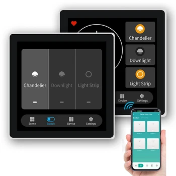 2022 smart tuya switch работает с приложением smart life с функцией дистанционного управления и переключателем сенсорного экрана