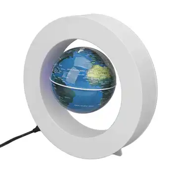Глобус с магнитной левитацией, плавающие украшения в виде глобуса, встроенная светодиодная лампа для декорирования 100-240 В