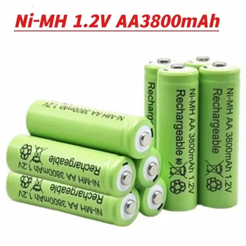 . Batería AA de alta calidad,nuevo estilo,3800mAh 1,2 v. Baterías de NI-MH, batería recargable para lanternatocha,frete gratis