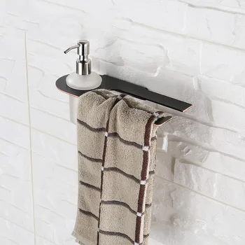 Натертый маслом бронзово-черный диспенсер для мыла из нержавеющей стали, вешалка для полотенец 260 * 120 * 163 мм, уникальный дизайнерский аксессуар для ванной комнаты