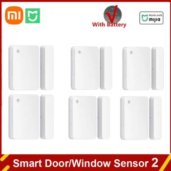 Оригинальный Xiaomi Mijia Door Window Sensor 2 интеллектуальных мини датчика двери карманного размера Умный дом Автоматическое управление для приложения Mi home