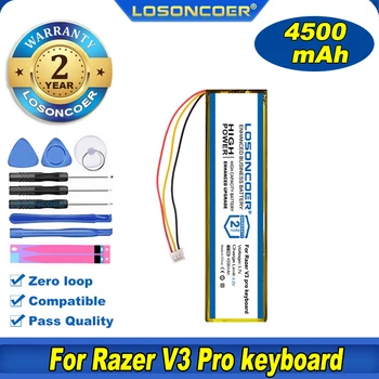 100% Оригинальный аккумулятор LOSONCOER емкостью 4500 мАч для клавиатуры Razer V3 Pro