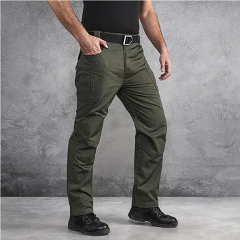 Тактические брюки-карго Для мужчин, много карманов, Износостойкие водонепроницаемые брюки, мужские уличные военные джоггеры SWAT для бега трусцой, мужские брюки