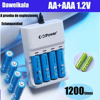 Batería AA + AAA 1,2 V batería recargable ni - MH AA 800 Mah 3a batería de flash aaa con soporte de batería 2pcaaa / AA