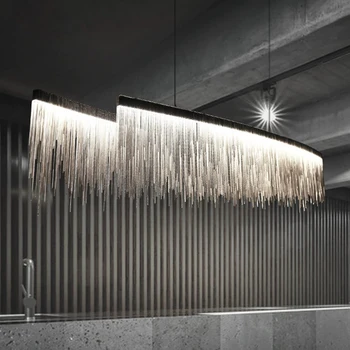 Современная дистанционная люстра с кисточками трех степеней интенсивности лампы Nordic Restaurant, Сеть роскошных отелей Living Lighting