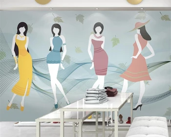 beibehang 3d обои Индивидуальные модные высококачественные витрины магазинов одежды торговый центр фоновое украшение стен фреска La mural