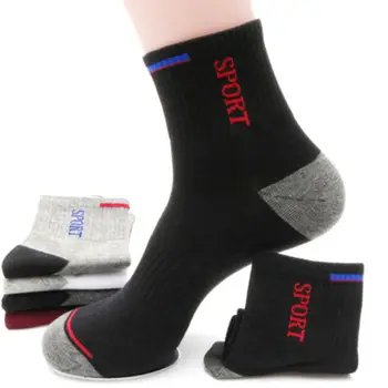 Мужские носки-трубочки, впитывающие пот, весенние и осенние мужские носки, длинные спортивные носки-трубочки, хлопчатобумажные носки