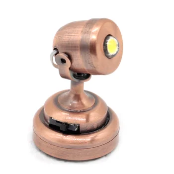 Миниатюрная лампа с лазерным излучением 1:12, яркая, с выключателем для кукольного домика, аксессуары для декора своими руками
