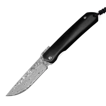 Дамасский складной нож, Тактические охотничьи ножи, Легкий Небольшой Карманный нож для выживания в кемпинге EDC, инструменты для защиты