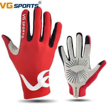 Велосипедные перчатки VG sports с длинным гелевым сенсорным экраном с длинным пальцем, противоскользящие, для шоссейного велосипеда, велосипедные перчатки для мужчин и женщин, для верховой езды с полными пальцами, MTB