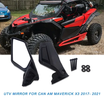 Для Can Am Maverick X3 MAX/X RS/DS/MR/Turbo/R 2017-2023 UTV Зеркало Заднего Вида В Гоночном стиле Зеркала Бокового обзора