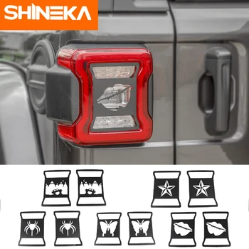 SHINEKA Car Styling 2 шт Металлические Накладки на задние фонари Защитные накладки на задние Фонари Для Jeep Wrangler JL 2018 Up Аксессуары