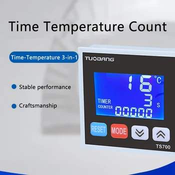Светодиодный интеллектуальный регулятор температуры 3 в 1, цифровой регулятор температуры, таймер подсчета для вентилятора холодильника HeaterTS700