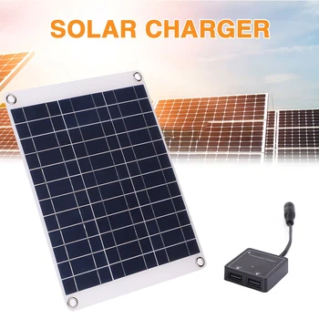 Поликристаллическая Солнечная Панель мощностью 15 Вт 12V 5V 1000mA Автомобильные Зарядные Устройства для мобильных телефонов