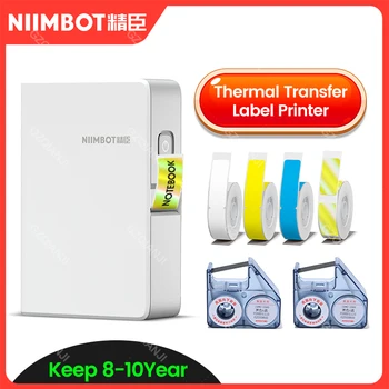 Принтер термотрансферных этикеток и наклеек B18 Niimbot, мини-принтер с лентой, рулоны ПЭТ-бумаги для коммерческого домашнего хранения