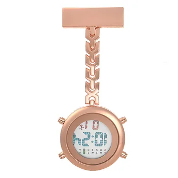 Портативные металлические часы для медсестер, цифровые часы для медсестры, брошь-брелок, электронные часы для доктора с предохранительным зажимом, высококачественный подарок 