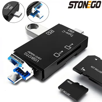 Многофункциональный USB-кард-ридер STONEGO USB2.0/ Micro USB/Type C OTG-кард-ридер SD / TF/USB 2.0 High Speed Reader Writer