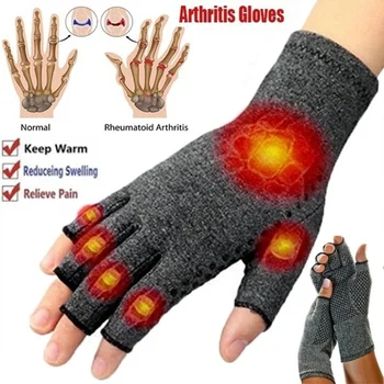 1 пара компрессионных перчаток от артрита Премиум-класса для снятия боли в суставах при артрите Перчатки для рук Терапия Открытыми пальцами Компрессионные перчатки
