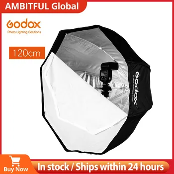 Фотостудия Godox 120 см 47 дюймов Портативная восьмиугольная вспышка Speedlight Зонт Speedlite Софтбокс Софтбокс Brolly Отражатель