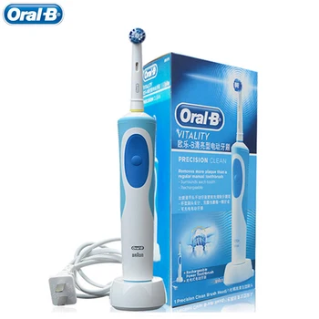 Перезаряжаемые электрические зубные щетки Oral B Vitality Precision Clean Head D12 Гигиена полости рта Вращающаяся Зубная щетка 1шт