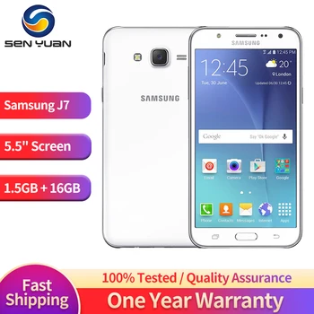 Оригинальный Samsung Galaxy J7 J700F 4G Мобильный Телефон с двумя SIM-картами 5,5 