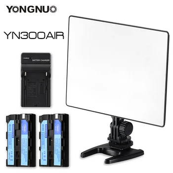 YONGNUO YN300 Air Camera LED Video Light 3200 K-5500 K с 2x Декодированной Батареей NP-F550 2200mAh и Зарядным Устройством для Canon Nikon