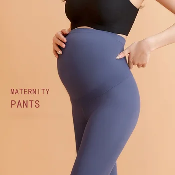 Весенне-летние новые спортивные штаны для беременных женщин, высокоэластичные леггинсы для беременных женщин, приятные для кожи.