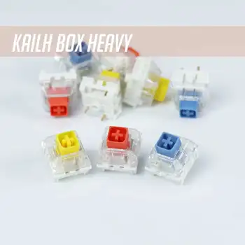 Переключатели Kailh BOX Heavy RGB SMD-переключатель Темно-желтый, ярко-оранжевый, бледно-голубой Для механической игровой клавиатуры IP56 водонепроницаемый mx