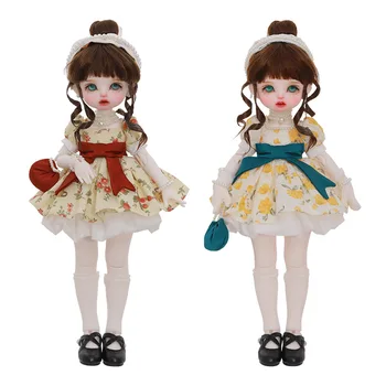 Кукла Лиллиелла BJD 1/6 Полный комплект, Милая пышная юбка, красный пояс, Зеленый пояс, украшающий талию, Игрушки из смолы, Подарочные куклы