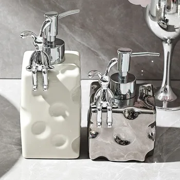 Симпатичный керамический дозатор для мыла и геля, креативная бутылочка для мытья рук, Дозатор мыла, дозатор мыльного насоса, аксессуары для ванной комнаты