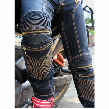 Новейшие джинсы племени мотоциклистов для езды на мотоцикле, мужские мотоциклетные брюки для езды по бездорожью, мотоциклетные брюки для автомобильных гонок имеют защиту