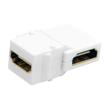 Вставки HDMI Keystone Jack с 90-градусным прямоугольным переходником HDMI между гнездами позолочены