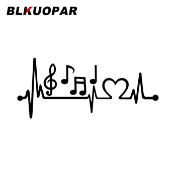 BLKUOPAR Heart Beat Note Автомобильные наклейки с графикой, защищенной от царапин, водонепроницаемая наклейка На багажник, холодильник, украшение для доски для серфинга на мотоцикле