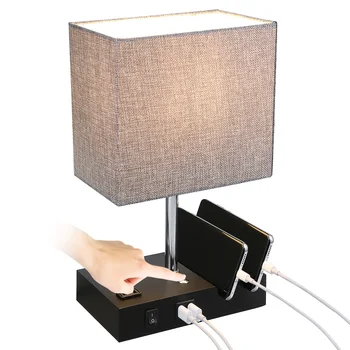 Современный сенсорный выключатель, светодиодная настольная лампа с 3 режимами регулировки яркости Для прикроватной тумбочки в спальне, защита глаз, ночник для чтения, USB светодиодная настольная лампа