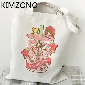 Сумка для покупок Sakura Card Captor многоразовая сумка для переработки продуктов shopper shopper bolso сумка из сетчатого материала многоразового использования bolsa compra sacolas