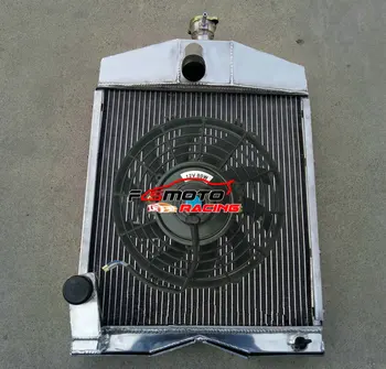 Алюминиевый Радиатор 4ROW + Вентилятор Для Тракторов Ford 2N 8N 9N 8N8005 1939-1952 1940 1941 1942 1943 1944 1945 1946 1947 1948 1949