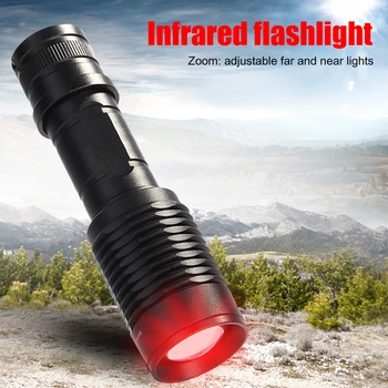 Многофункциональная охотничья лампа для дальних выстрелов, водонепроницаемые 850-нм светодиодные фонари, Спортивная охота на открытом воздухе, Масштабируемый инфракрасный фонарь