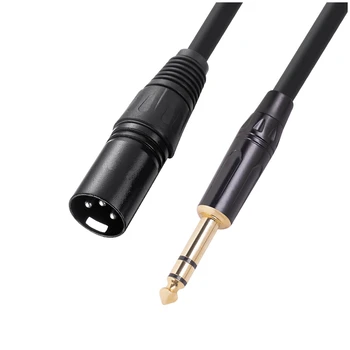 6,35 мм 1/4 дюйма Аудио-стерео кабель для микрофона от мужчины к мужчине XLR - кабель для микрофона для сбалансированного динамика от мужчины к мужчине XLR, 3 метра