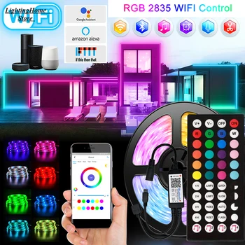 5 М-20 М Светодиодная Лента Инфракрасного Управления Красочный WiFi 2835 RGB Водонепроницаемый Bluetooth Пульт Дистанционного Управления Мобильным Телефоном LED Smart Light Strip