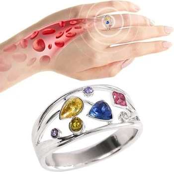 Женское кольцо Torina Crystal Quartz Ionix Ionix Therapy Кольцо из кварцевого кристалла для похудения Лимфодренажные кольца для магнитотерапии