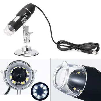 1600X USB цифровой микроскоп Камера Эндоскоп 8LED Лупа с удерживающей подставкой