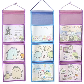 Сумикко Гураши, мультяшная сумка для хранения, подвесная сумка для хранения в шкафу, сумка для хранения в стене, дверь, задний карман, сумка для сортировки
