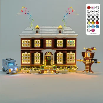 НОВЫЙ набор светодиодных ламп для рождественских подарков Ideas 21330 Home Alone House Строительные блоки, кирпичи, детские игрушки, только набор ламп, без модели