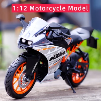 Automaxx 1: 12 Модель спортивного мотоцикла KTM RC390, коллекция подарочных игрушек для мотоциклов с тележкой большого объема