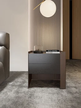 Роскошная прикроватная тумбочка Nordic light, современный и минималистичный стеллаж для хранения в итальянском стиле, черный шкаф для хранения