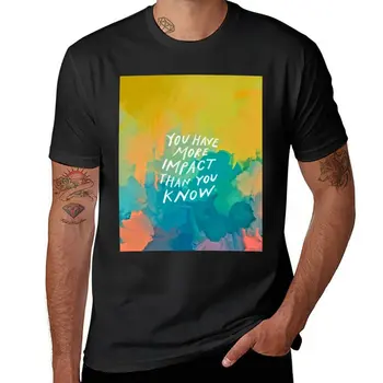 Новинка: Ты оказываешь большее влияние, чем ты думаешь - неоновая абстрактная красочная футболка с мотивирующими цитатами от Morgan Harper Nichols