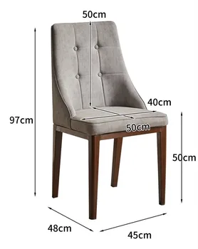 Роскошный обеденный стул Nordic, Домашние обеденные стулья, Минималистичный современный стул, кожаные стулья с простой спинкой для отдыха, Кухонная мебель